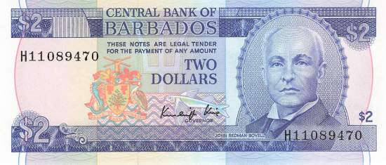 Barbados 2 Dollar p36 1986